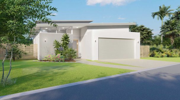 Beachmont house design front render