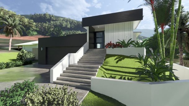 Knight house design front render